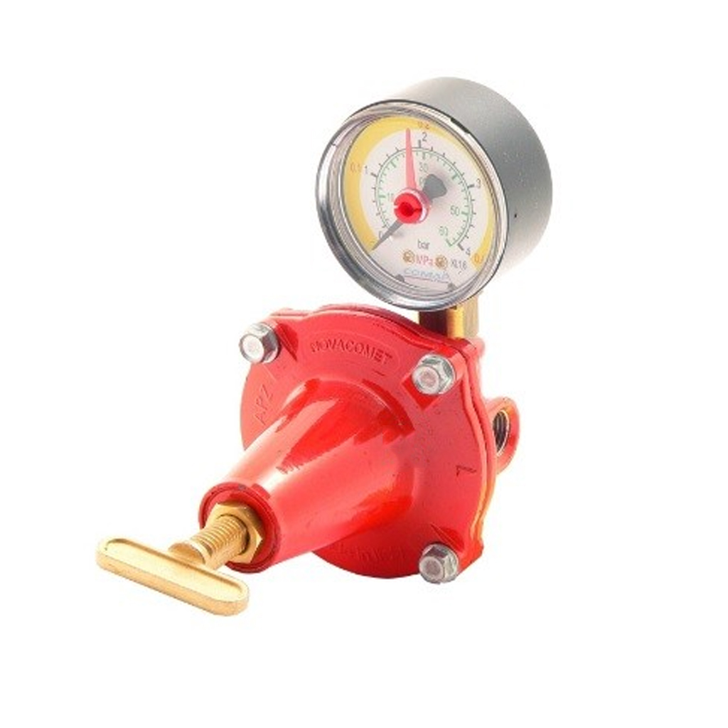 regolatore riduttore gas gpl 12 kg/h 1° stadio (con manometro)