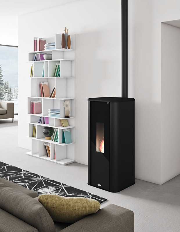 Stufa a pellet SILENCE PLUS 11,3 kW ermetica eva calor