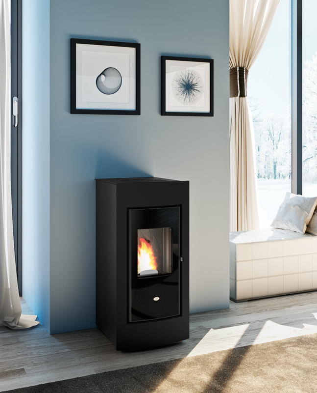 Stufa a Pellet EVELYN 11kw Canalizzazione indipendente Eva Calor