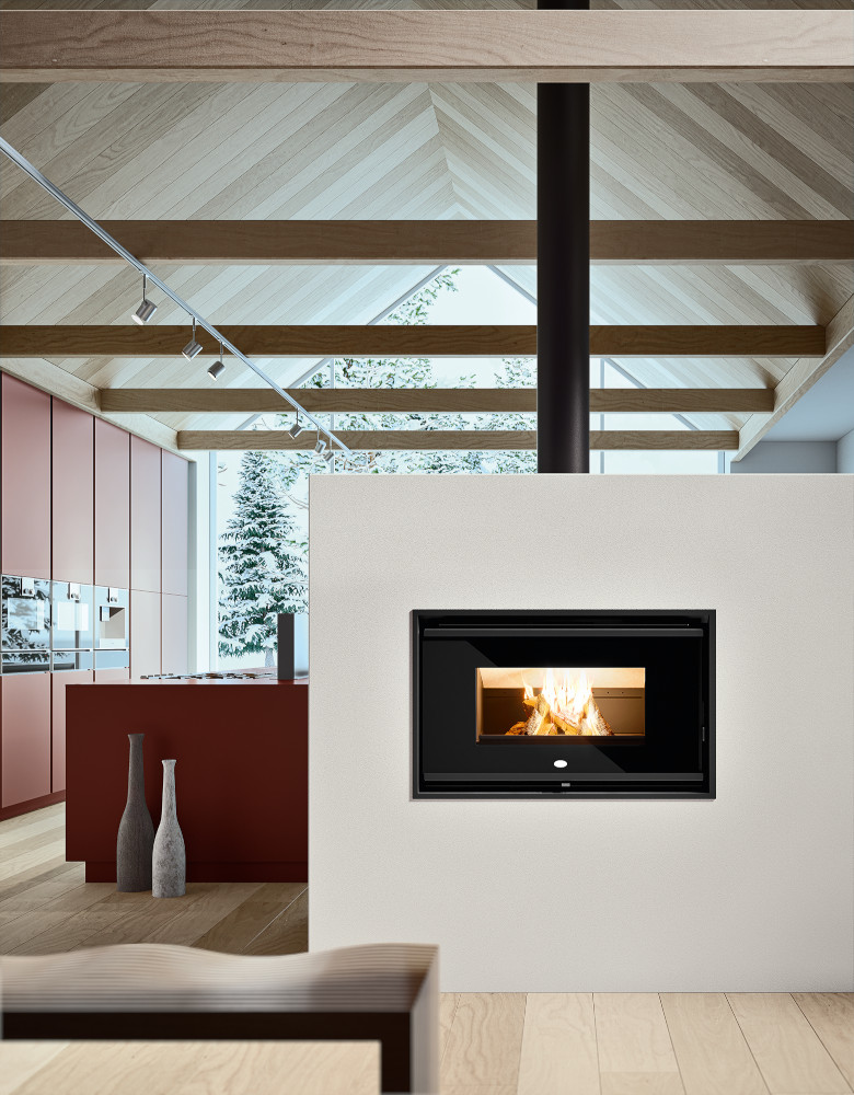 stufa a legna (inserto) BIAGIO 14,5kw possibile canalizzazione eva calor