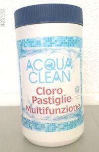 cloro in pastiglie multifunzione acqua clean 1 kg