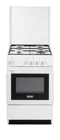 cucina a gas 4 fuochi e forno DELONGHI bianca