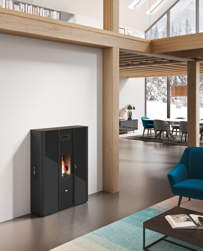 Stufa a pellet EMILY 9,4 kw slim eva calor