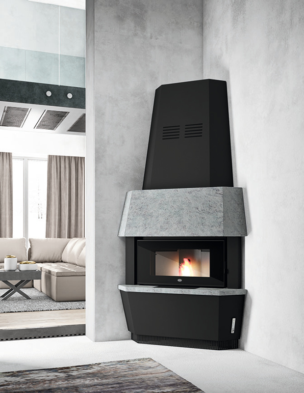 Stufa a pellet GIOTTO 11,5 kw (salvaspazio) eva calor