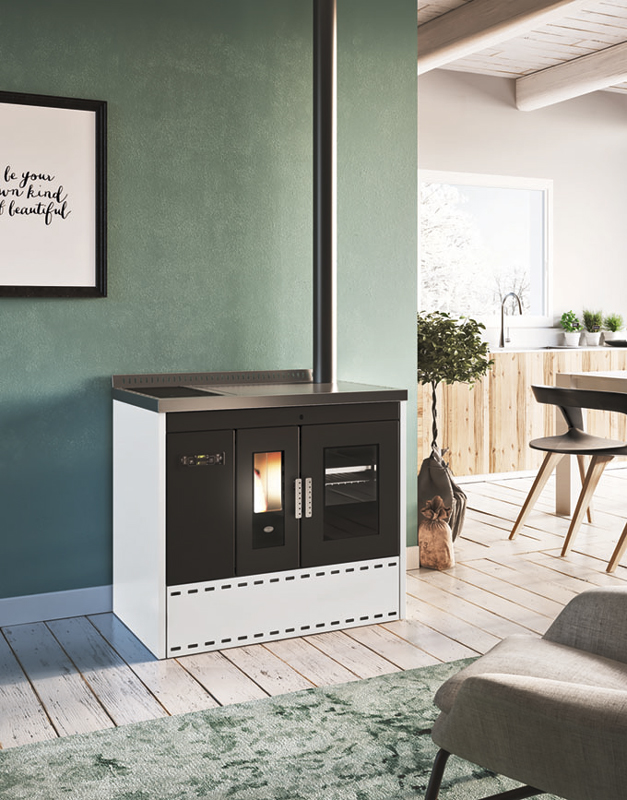 Stufa a pellet ISOTTA 21 Kw (CALDAIA) cucina con forno