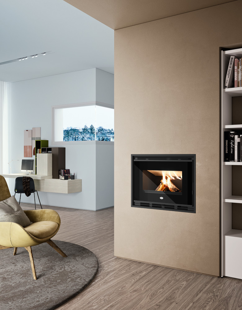 stufa a legna (inserto) LINO possibile kit canalizzazione 14,5 kw eva calor