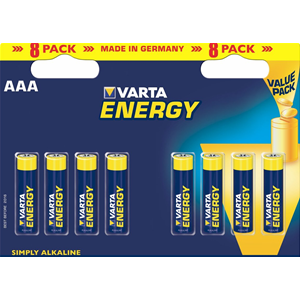 pile AAA mini stilo varta energy 8 pz