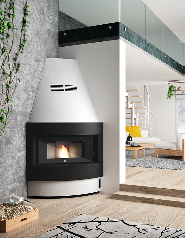 Stufa a pellet RAFFAELLO 11,5 Kw (salvaspazio) Eva Calor