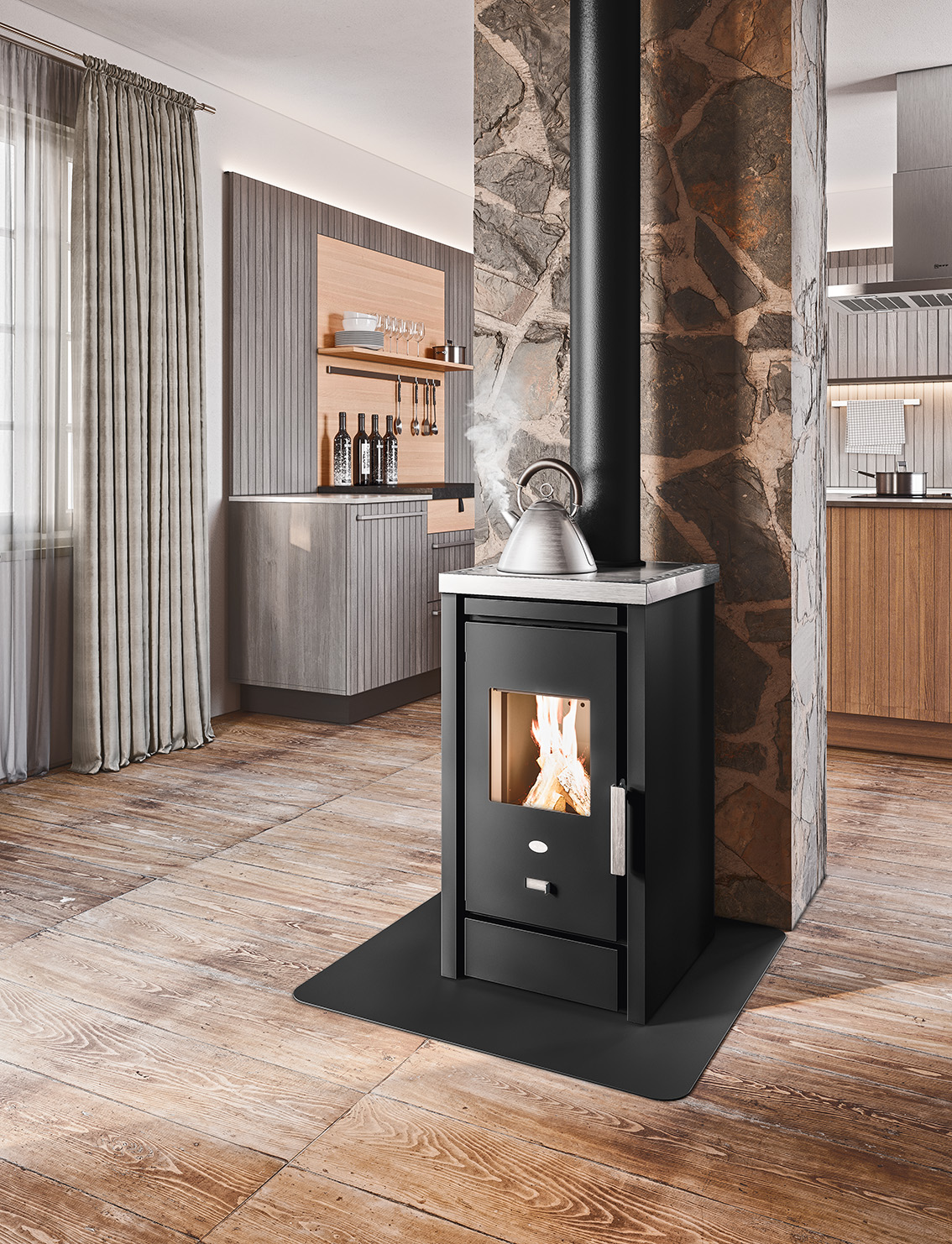 stufa a legna SANDRA 7 kw eva calor